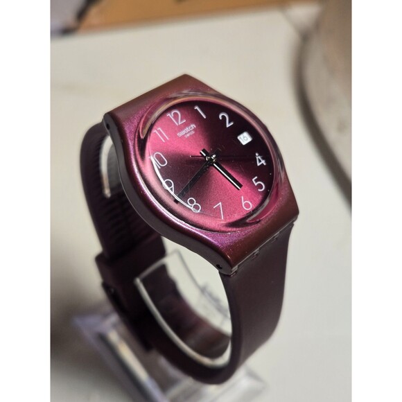 Swatch Gent Redbaya Ladies\' Swiss Watch. 34mm. Date. New Battery main image 10
